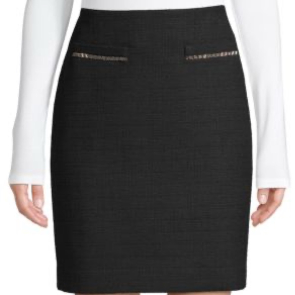 Karl Lagerfeld Black Pencil Skirt Knee-Length Work